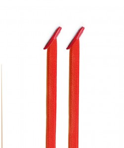 Kids red no-tie shoelaces